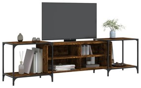 füstös tölgy színű szerelt fa TV szekrény 203 x 37 x 50 cm