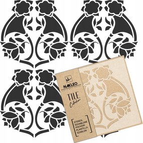 Festősablon Csempe Csempék Többször felhasználható 60x60cm Szecessziós Art Nouveau