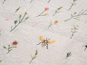 Ágytakaró INSECTA, krém色 Méret: 200 x 240 cm