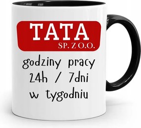 Fekete Bögre Apák Napjára Apa Sp. Z O. O. fényképes nyomtatással