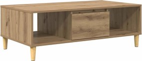 vidaXL Dohányzóasztal Artisan tölgy 102 x 55 x 35 cm Faanyag