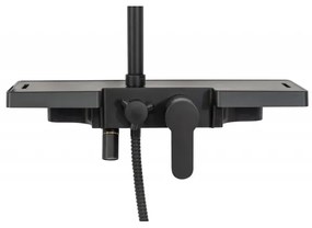 REA-P0636 - BRAVO matt fekete zuhanyszett