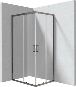 Funkia EVO szögletes zuhanykabin_80x100, titån