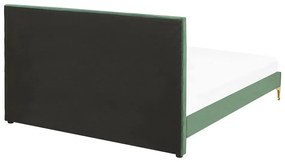 Franciaágy 140 cm LIMO (poliészter) (sötétzöld) (ágyráccsal). 1022886