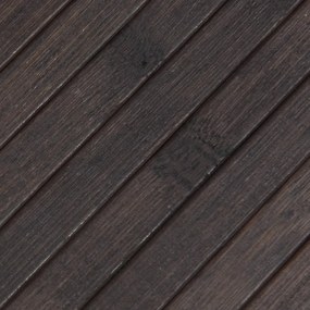 négyszögletű sötétbarna bambusz szőnyeg 60 x 200 cm