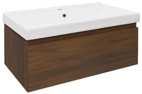 SAT B-Way Fürdőszobaszekrény mosdóval 80x30x45 cm dió matt BWAY80NUTU1