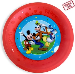 Disney Mickey Rock the House micro prémium műanyag lapostányér 4 db-os szett 21 cm