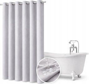 Zuhanyfüggöny 150x220 vízálló könnyű átvezető világosszürke