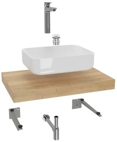 Hansgrohe fürdőszobagarnitúra Dolce-val 80x8x50 cm halifax tölgy KSETDO6