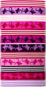 CRAZY GEKKO Strandtörölköző lila 165x90cm