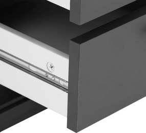 Éjeliszekrény, szürke, PARIS 70302