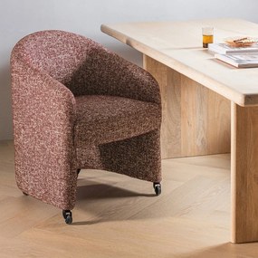 Terrakotta színű kárpitozott irodai szék Cordo – WOOOD