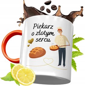 Narancssárga Bögre Péknek Ajándék fényképes nyomtatással