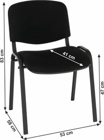 Irodai szék, fekete, ISO NEW