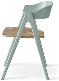 Mette világoszöld bükkfa étkezőszék rattan ülőfelülettel - Findahl by Hammel