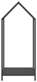 fekete hidegen hengerelt acél tűzifatároló 40x25x90 cm