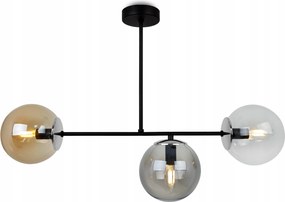 Mennyezeti Lámpa Lógó Csillár Hármas Üveg Gömbök Loft Színes Nappali