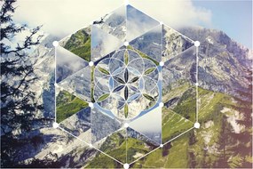 Kép - Geometriai ábra (90x60 cm)