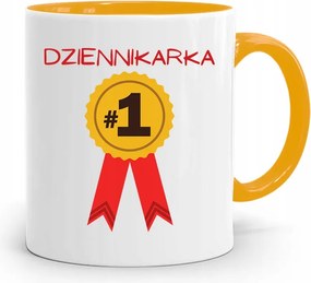 Sárga Bögre Ajándék Riporter Újságírónak fényképes nyomtatással