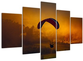 Ejtőernyős a naplementében képe (150x105 cm)