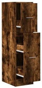 füstös tölgy színű szerelt fa patikaszekrény 30 x 41 x 118 cm