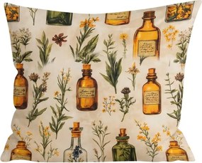 Mikroszálas párnahuzat APOTHECARY 45x45 cm, krém színű