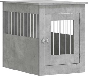 vidaXL betonszürke szerelt fa kutyaketrec 55 x 80 x 68 cm