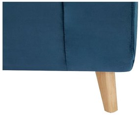 BILLY VELVET kék kihúzható fotel