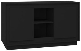 fekete szerelt fa tálalószekrény 102x35x60 cm