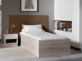 BELLA ágy 90x200 cm, szarvasgomba tölgy Ágyrács: Ágyrács nélkül, Matrac: Somnia 17 cm matrac