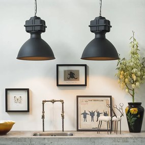 Ipari lógólámpa kicsi matt fekete - Sicko