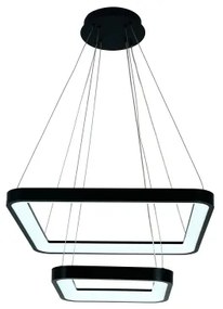 Brilagi - FALCON SLIM LED, dimmelhető kábellel függesztett csillár 78W/230V 50x50 cm fekete + távirányító