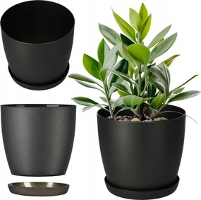 Virágtartó 30cm Matt Grafit Műanyag Állvány