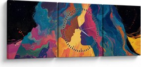 Kép - Kozmikus szerelem (órával) (90x30 cm)
