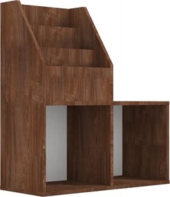 vidaXL barna tölgyszínű szerelt fa újságtartó gyerekeknek 71x30x78,5cm