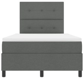 Boxspring Ágy Matraccal Közép-Szürke Kisfrancia Szövet