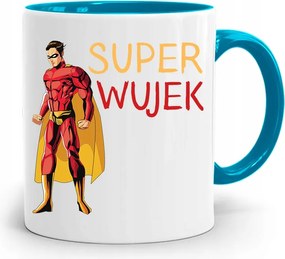 Kék Bögre Ajándék Nagybácsinak Szuper Nagybácsi nyomott mintával