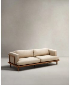 Bézs-natúr színű teakfa kerti kanapé Turqueta – Kave Home