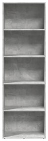 betonszürke szerelt fa könyvespolc 60 x 30 x 189 cm