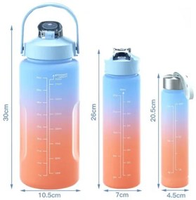 Havita 3in1 motivációs kulacs szett 2L/900ML/300 ML Családi készlet