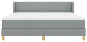 vidaXL Boxspring Ágy Mattal Világosszürke 180x200 cm Szövet
