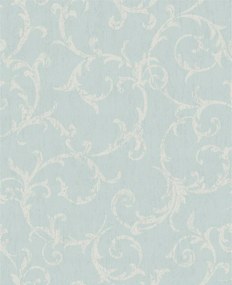 Kék Vinil Tapéta Ezüst Mintás Dísz