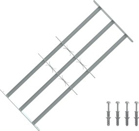 vidaXL 3 keresztrudas állítható biztonsági rács ablakra 700-1050 mm