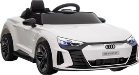 HOMCOM Gyerek Elektromos Autó 12V, 2.4 GHz Távirányítóval, 2 Motorral, 4 Rugós Kerekű Gyermekjármű, Kürt, Fények, Zene, Lágy Indítás, Tanulókerék 3-5