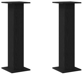 Növényállvány 2 db Fekete Tölgy 30x30x95 cm Mérnöki Fa