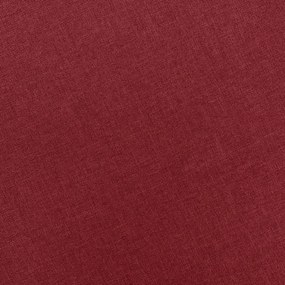 bordó szövet masszázsfotel lábtartóval