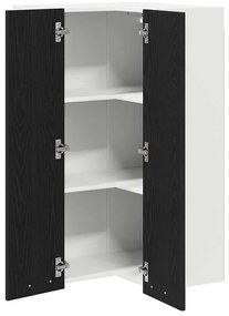 Függő szekrény Riga Fekete tölgy és fehér 57 x 57 x 100 cm
