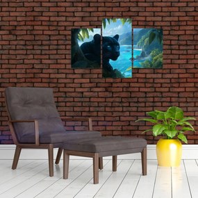 Kép - Fekete párduc a dzsungelben (90x60 cm)