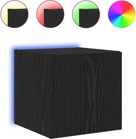 vidaXL TV Fali Szekrény Fekete tölgy 30,5 x 35 x 30 cm Faanyag
