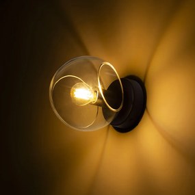 RENDL SOLARIS felületre szerelhető átlátszó üveg/fekete 230V LED E14 7W